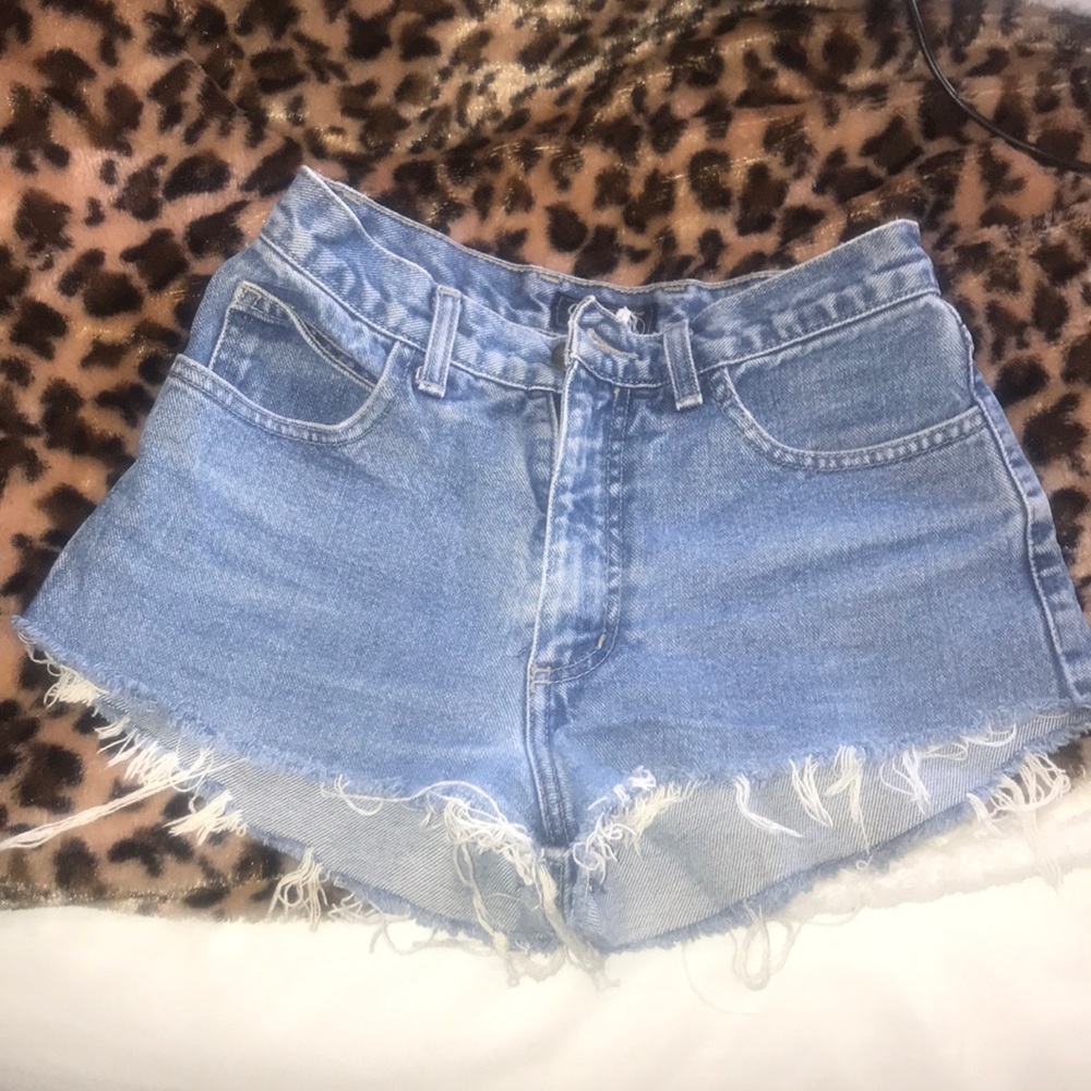 Guess high waisted jean shorts